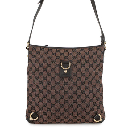 GUCCI GG Canvas Shoulder Bag Brown272400 GG Canvas Leather