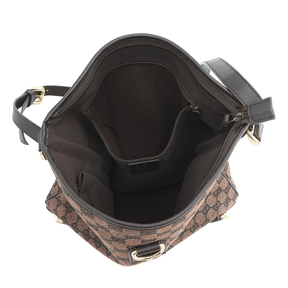 GUCCI GG Canvas Shoulder Bag Brown272400 GG Canvas Leather