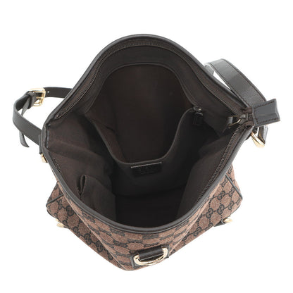 GUCCI GG Canvas Shoulder Bag Brown272400 GG Canvas Leather