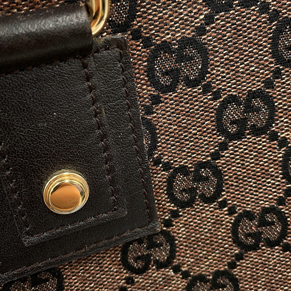 GUCCI GG Canvas Shoulder Bag Brown272400 GG Canvas Leather