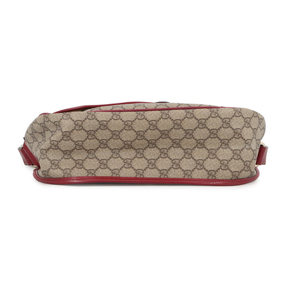 GUCCI Shoulder Bag Beige/Red201732 GG Supreme Leather