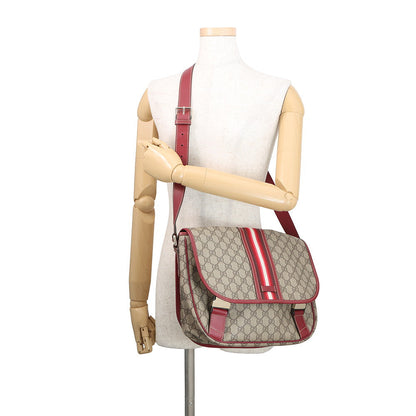 GUCCI Shoulder Bag Beige/Red201732 GG Supreme Leather