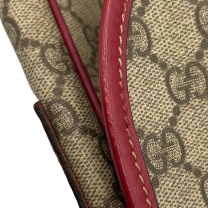 GUCCI Shoulder Bag Beige/Red201732 GG Supreme Leather