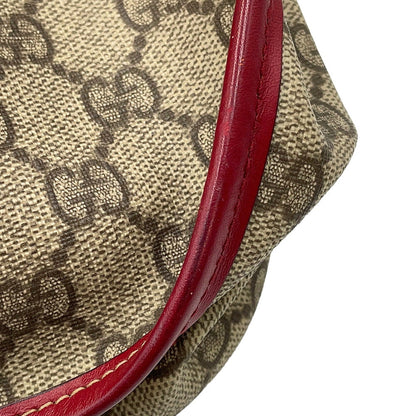 GUCCI Shoulder Bag Beige/Red201732 GG Supreme Leather