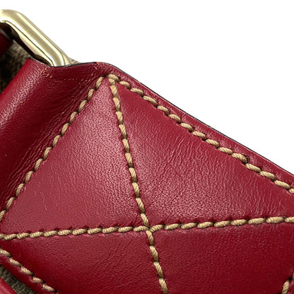 GUCCI Shoulder Bag Beige/Red201732 GG Supreme Leather