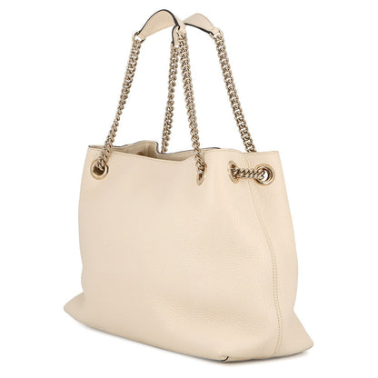 GUCCI Soho Interlocking G Tote Bag Ivory536196 Leather