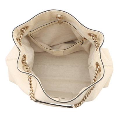 GUCCI Soho Interlocking G Tote Bag Ivory536196 Leather