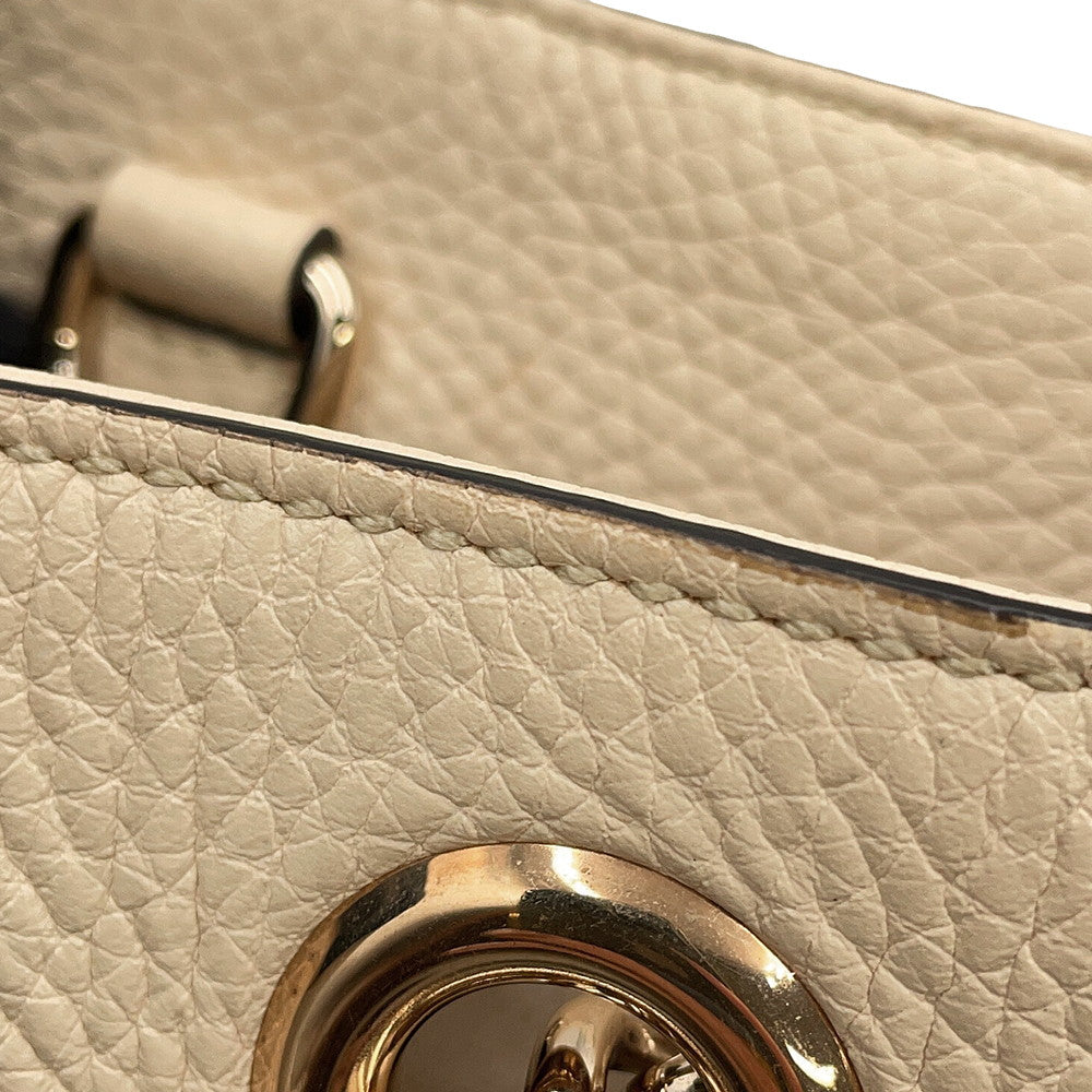 GUCCI Soho Interlocking G Tote Bag Ivory536196 Leather