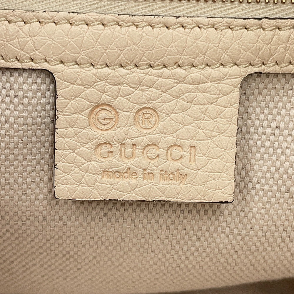 GUCCI Soho Interlocking G Tote Bag Ivory536196 Leather