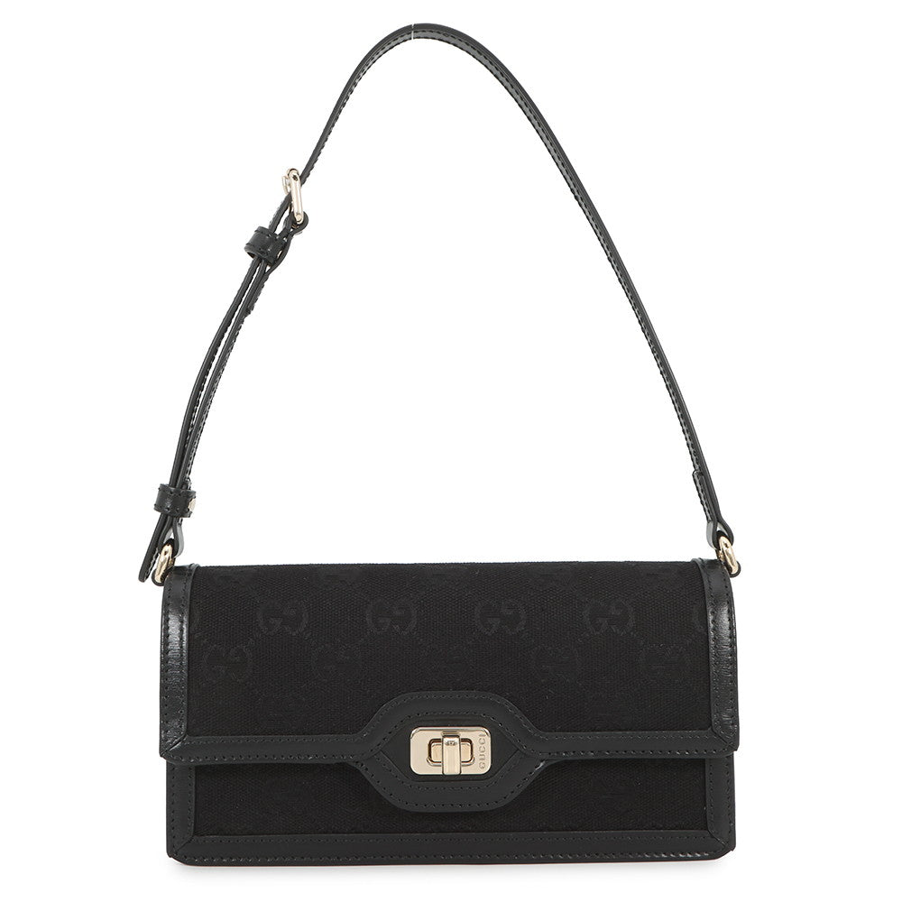 GUCCI Luce Black790038 GG Canvas Leather Size Mini