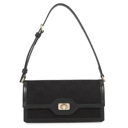 GUCCI Luce Black790038 GG Canvas Leather Size Mini