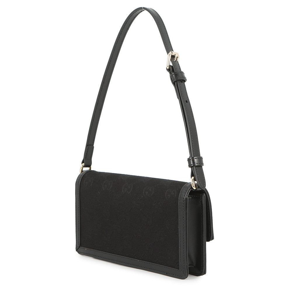 GUCCI Luce Black790038 GG Canvas Leather Size Mini