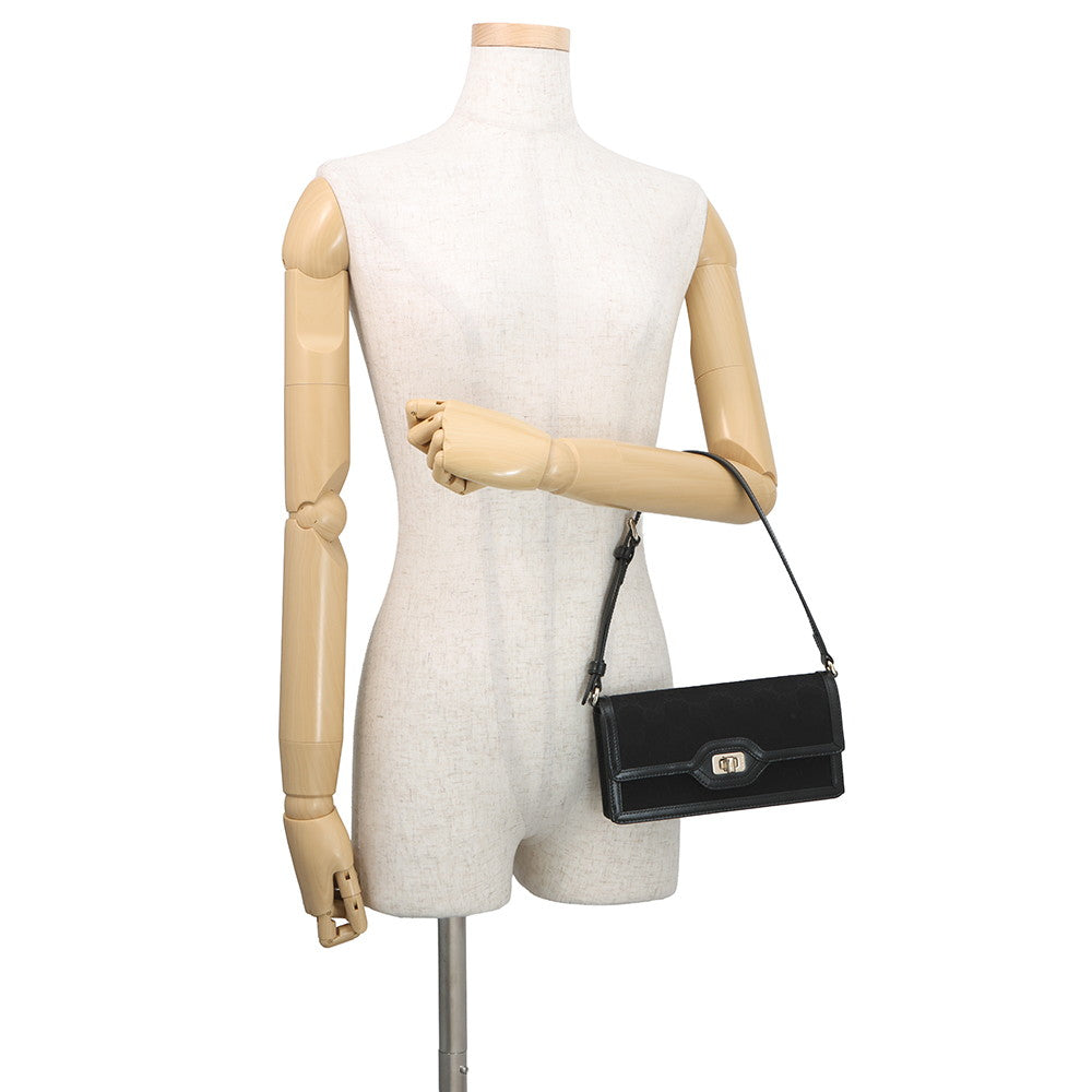 GUCCI Luce Black790038 GG Canvas Leather Size Mini