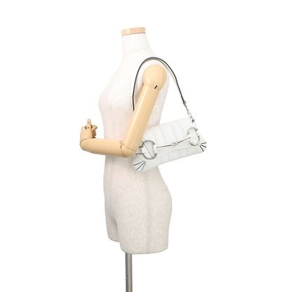 GUCCI Horsebit SmallBag White764339 Leather Size Small