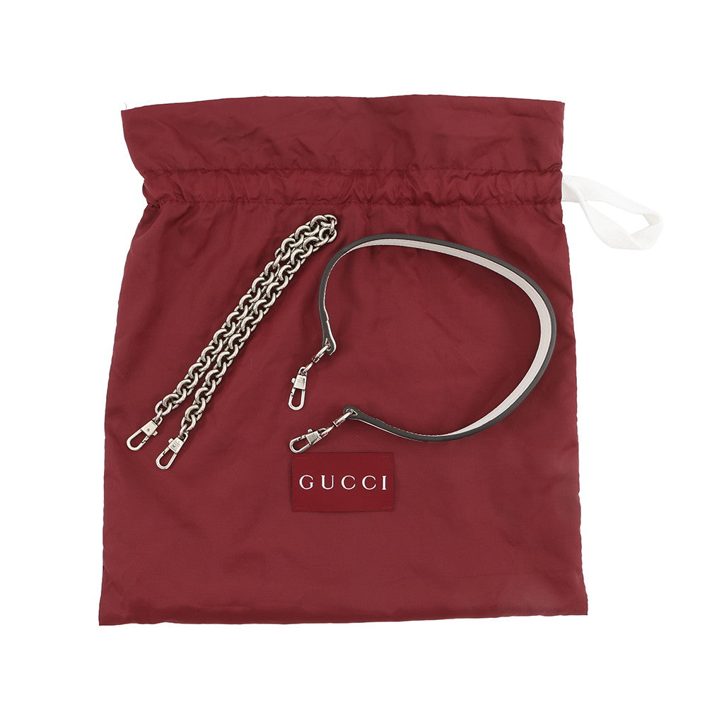 GUCCI Horsebit SmallBag White764339 Leather Size Small
