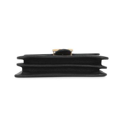 GUCCI Interlocking G ChainShoulder Bag Black510304 527620 Leather