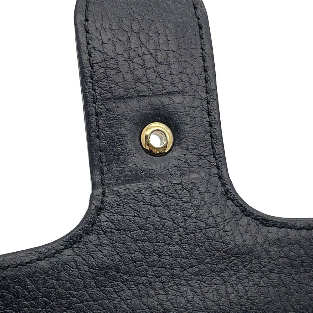GUCCI Interlocking G ChainShoulder Bag Black510304 527620 Leather