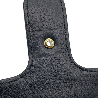 GUCCI Interlocking G ChainShoulder Bag Black510304 527620 Leather