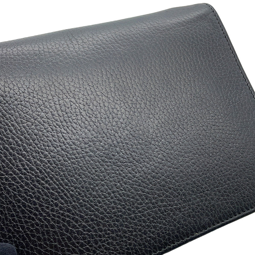 GUCCI Interlocking G ChainShoulder Bag Black510304 527620 Leather