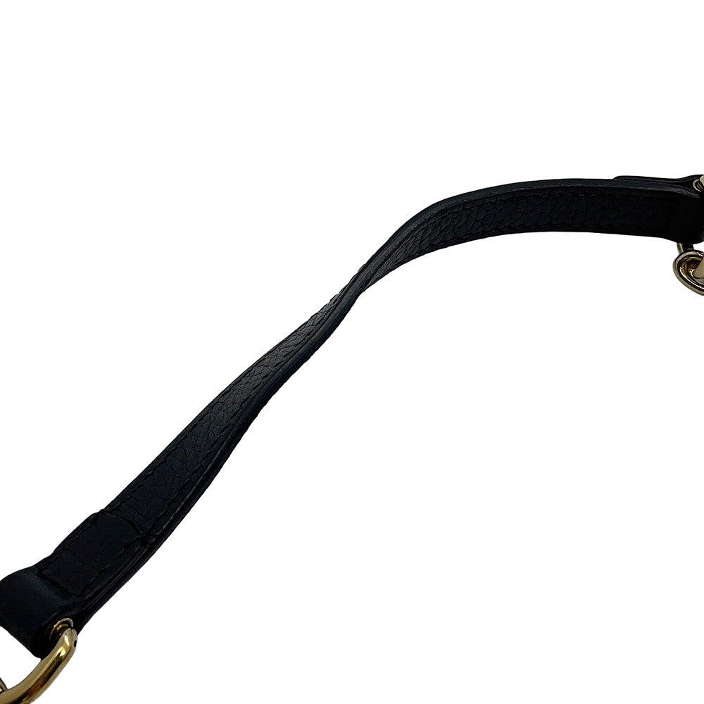 GUCCI Interlocking G ChainShoulder Bag Black510304 527620 Leather