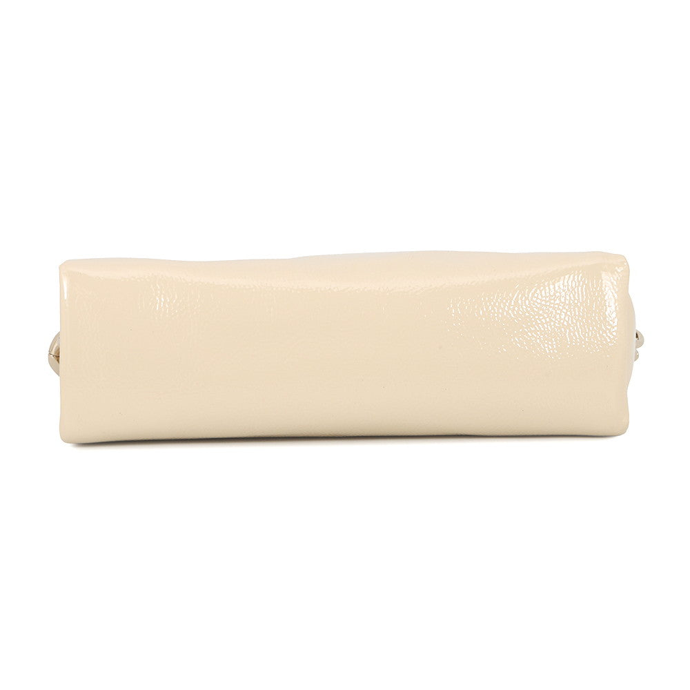 GUCCI Double G ChainShoulder Bag Ivory795902 Patent Leather