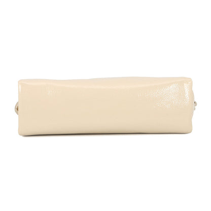 GUCCI Double G ChainShoulder Bag Ivory795902 Patent Leather