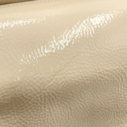 GUCCI Double G ChainShoulder Bag Ivory795902 Patent Leather