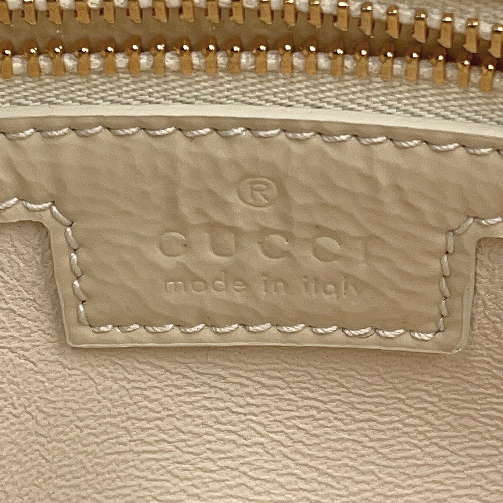 GUCCI Double G ChainShoulder Bag Ivory795902 Patent Leather