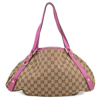 GUCCI Abbey Beige/Pink130736 GG Canvas Leather