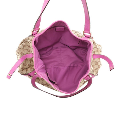 GUCCI Abbey Beige/Pink130736 GG Canvas Leather