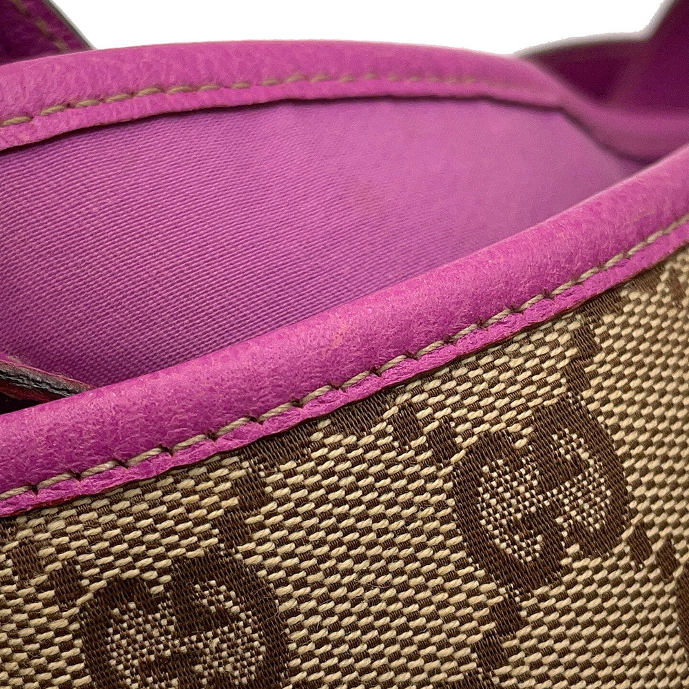 GUCCI Abbey Beige/Pink130736 GG Canvas Leather