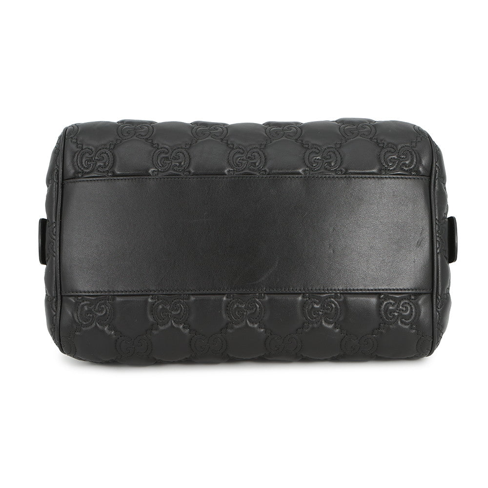 GUCCI GGMatelasse Handbag Black702242 Leather