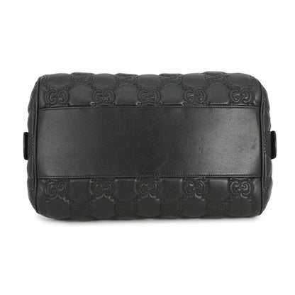 GUCCI GGMatelasse Handbag Black702242 Leather