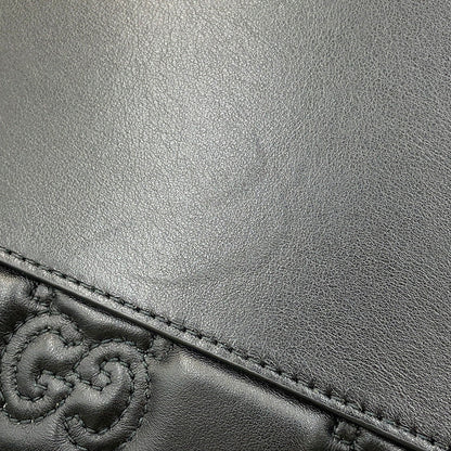 GUCCI GGMatelasse Handbag Black702242 Leather
