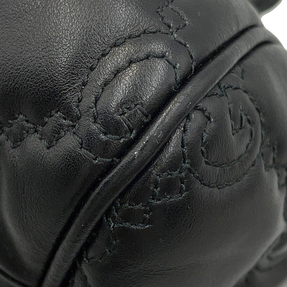 GUCCI GGMatelasse Handbag Black702242 Leather