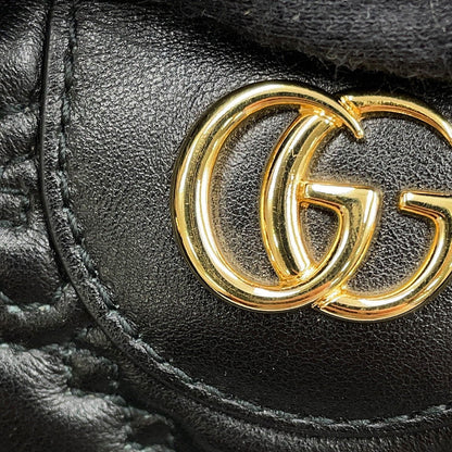 GUCCI GGMatelasse Handbag Black702242 Leather