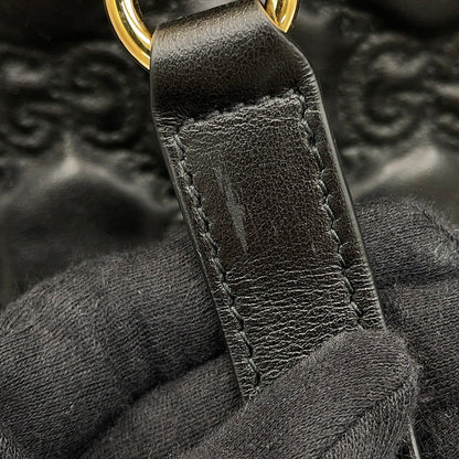 GUCCI GGMatelasse Handbag Black702242 Leather