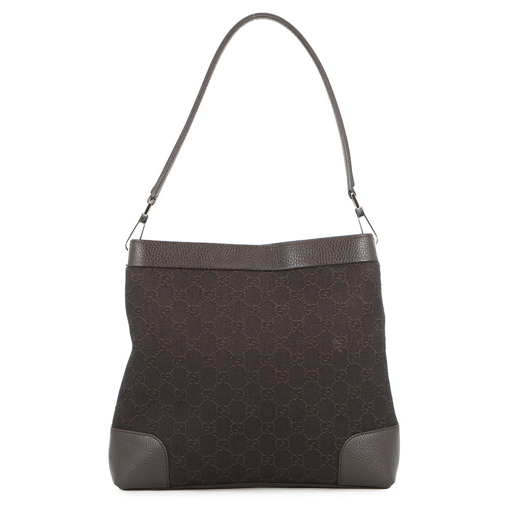 GUCCI GG Canvas Handbag Brown143745 GG Canvas Leather