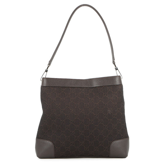 GUCCI GG Canvas Handbag Brown143745 GG Canvas Leather