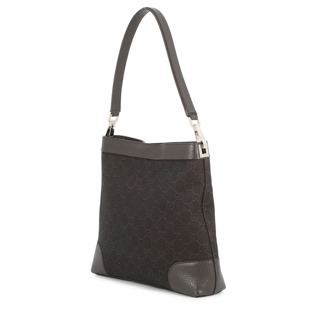 GUCCI GG Canvas Handbag Brown143745 GG Canvas Leather