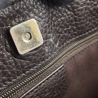 GUCCI GG Canvas Handbag Brown143745 GG Canvas Leather