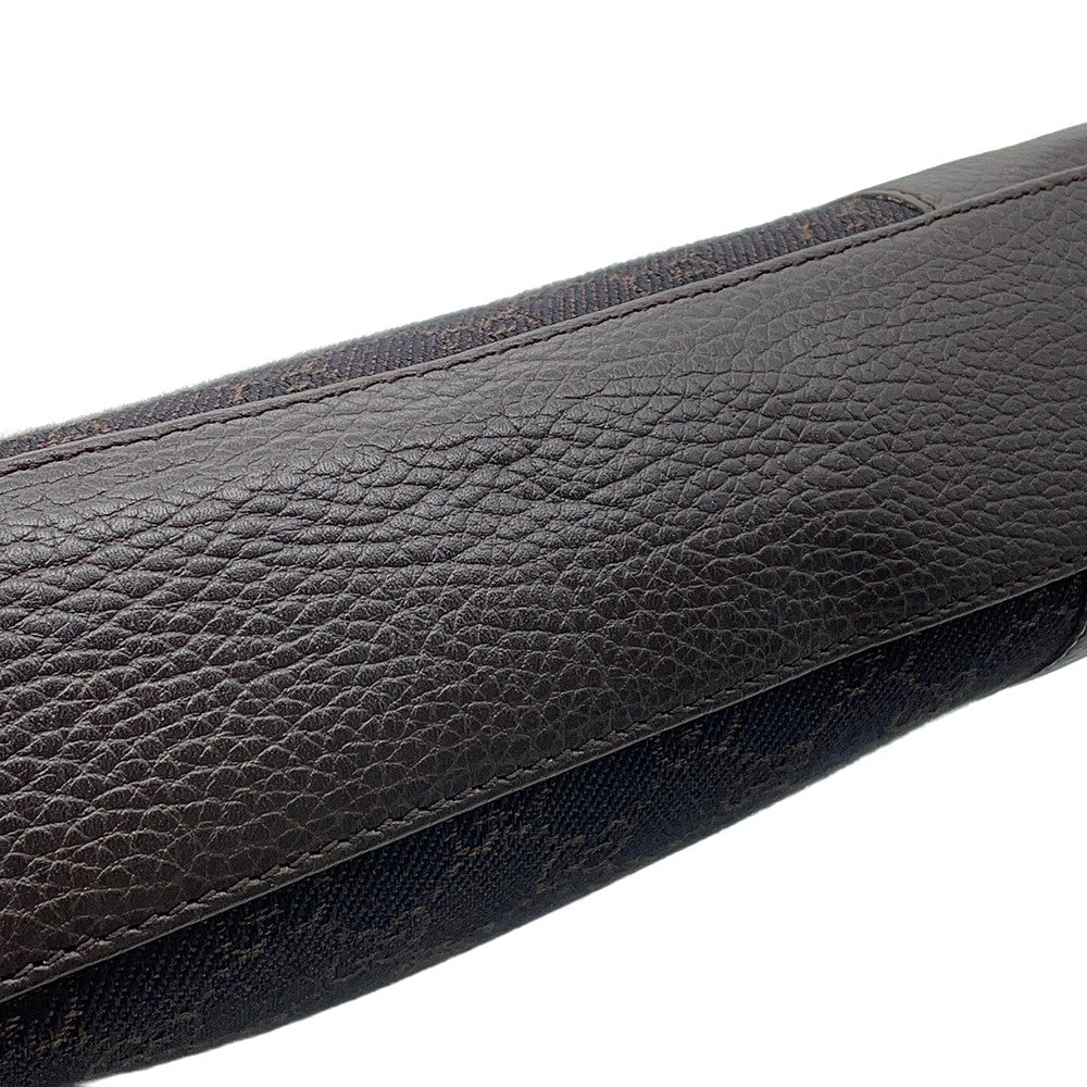 GUCCI GG Canvas Handbag Brown143745 GG Canvas Leather
