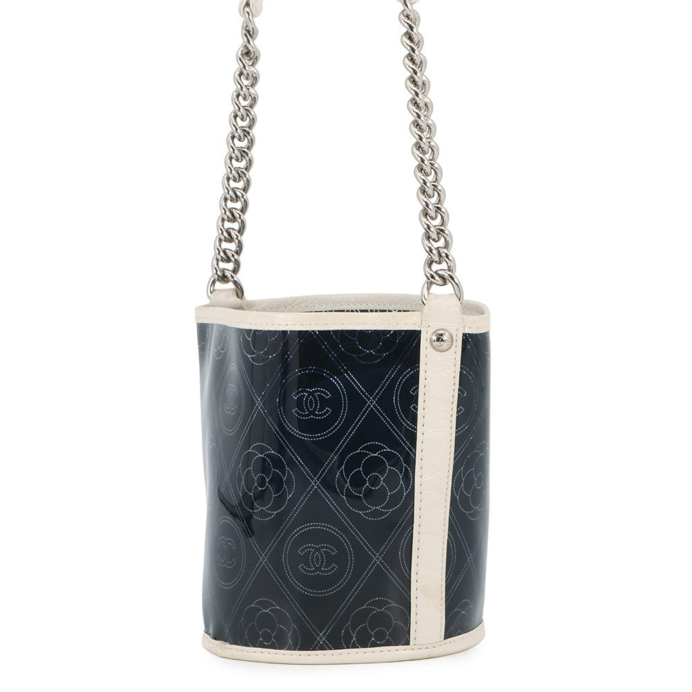 CHANEL Camellia CC Logo ChainShoulder Black/WhiteA57636 Plastics Leather