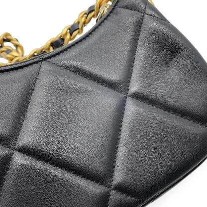 CHANEL CHANEL19 Matelasse SmallHobo Bag BlackAP3676 Lambskin