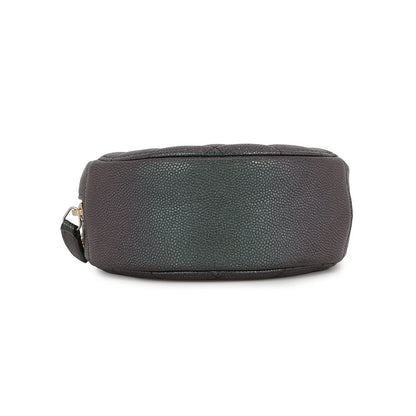 CHANEL Round Mini Classic Chain Shoulder MetalicGrayAP0245 Caviar Leather
