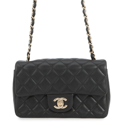 CHANEL Mini Materasse Chain Shoulder BlackA69900 Lambskin Size 20