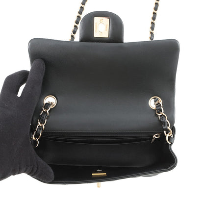 CHANEL Mini Materasse Chain Shoulder BlackA69900 Lambskin Size 20