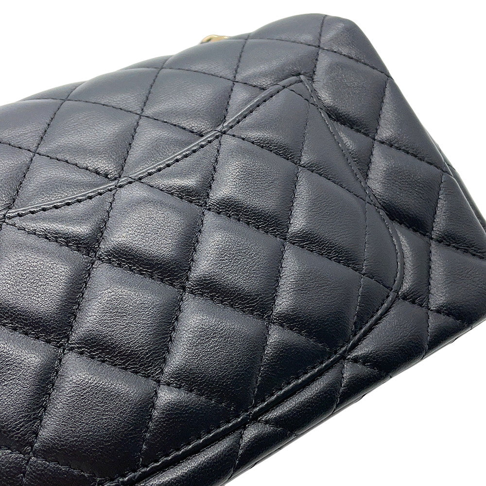 CHANEL Mini Materasse Chain Shoulder BlackA69900 Lambskin Size 20
