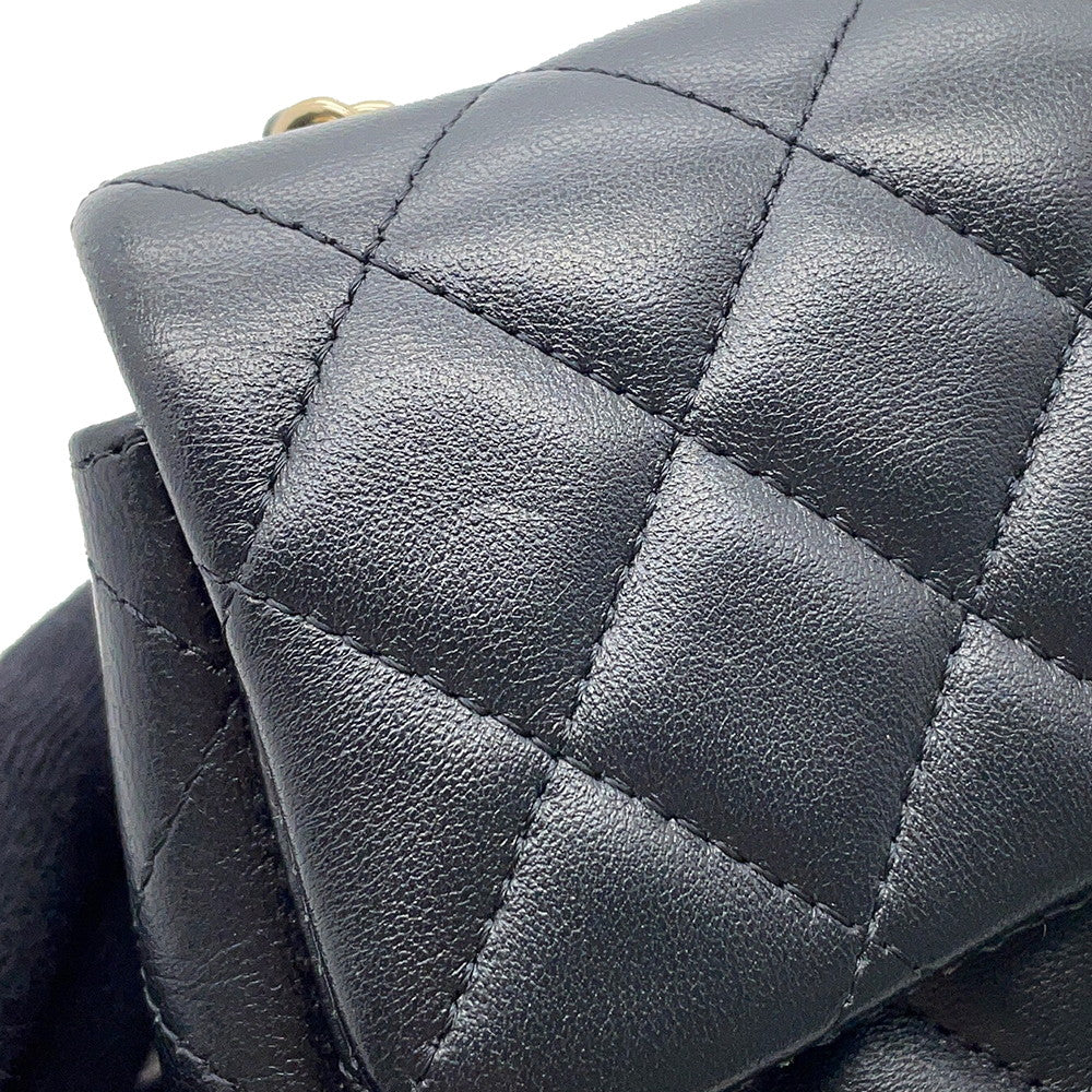 CHANEL Mini Materasse Chain Shoulder BlackA69900 Lambskin Size 20