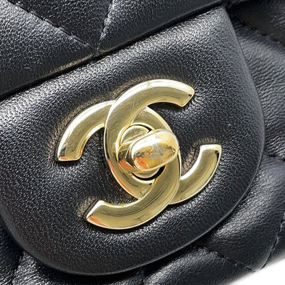CHANEL Mini Materasse Chain Shoulder BlackA69900 Lambskin Size 20